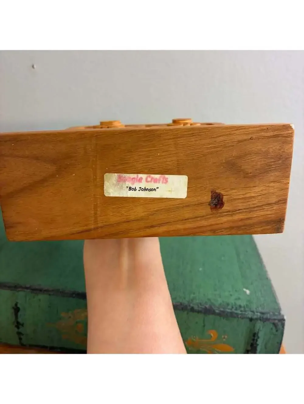 Vintage Handmade Scroll Saw Wooden Pig Napkin Holder Country Farmhouse Folk Art